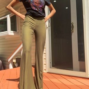 Bell bottom green pants